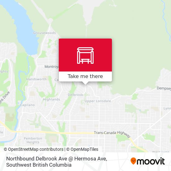 Northbound Delbrook Ave @ Hermosa Ave map