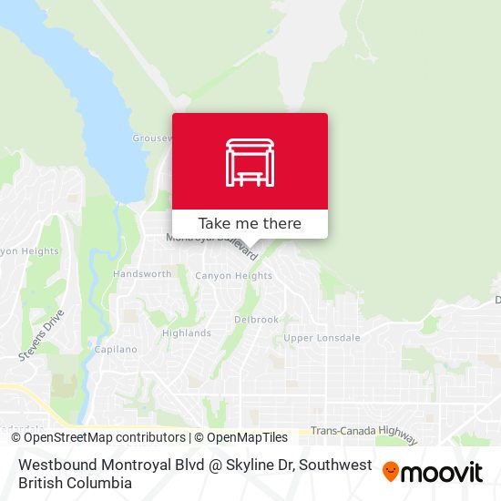 Westbound Montroyal Blvd @ Skyline Dr map