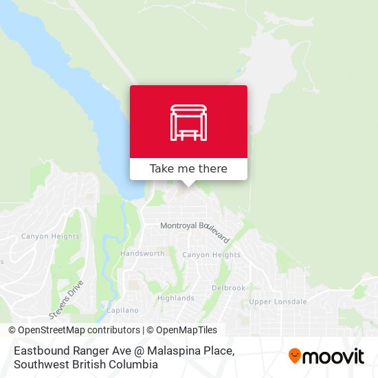 Eastbound Ranger Ave @ Malaspina Place map