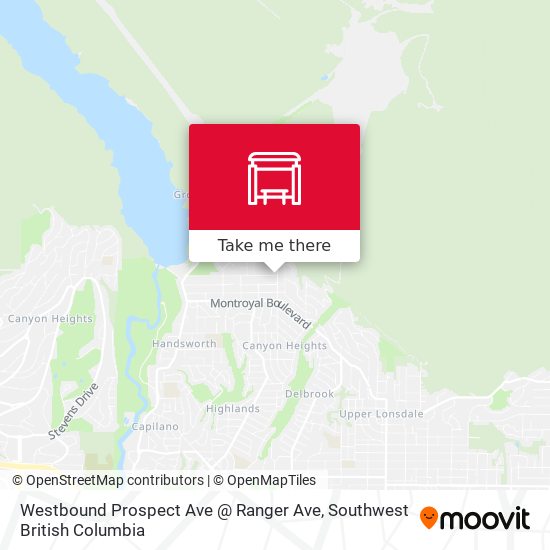 Westbound Prospect Ave @ Ranger Ave map