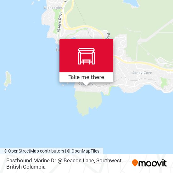 Eastbound Marine Dr @ Beacon Lane map