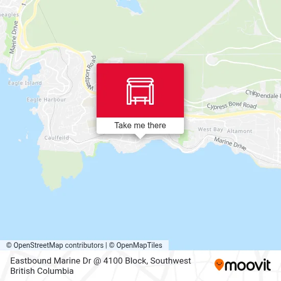 Eastbound Marine Dr @ 4100 Block map