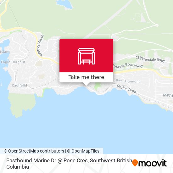 Eastbound Marine Dr @ Rose Cres map