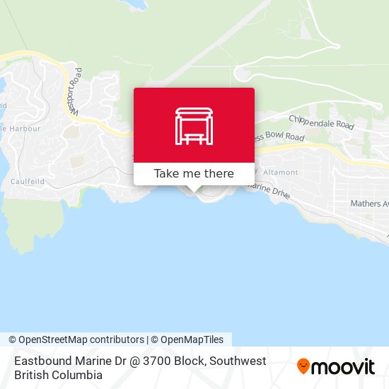 Eastbound Marine Dr @ 3700 Block map