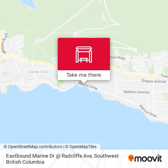 Eastbound Marine Dr @ Radcliffe Ave plan