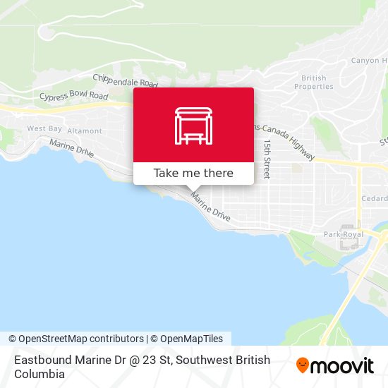 Eastbound Marine Dr @ 23 St map