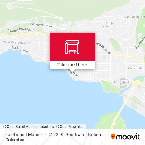 Eastbound Marine Dr @ 22 St map