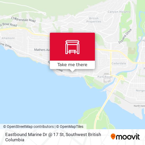 Eastbound Marine Dr @ 17 St map