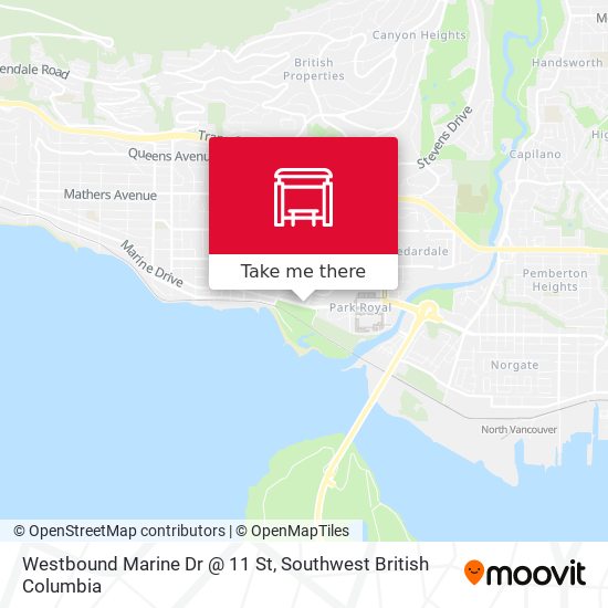 Westbound Marine Dr @ 11 St map