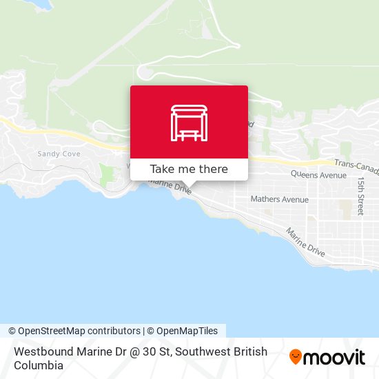Westbound Marine Dr @ 30 St map