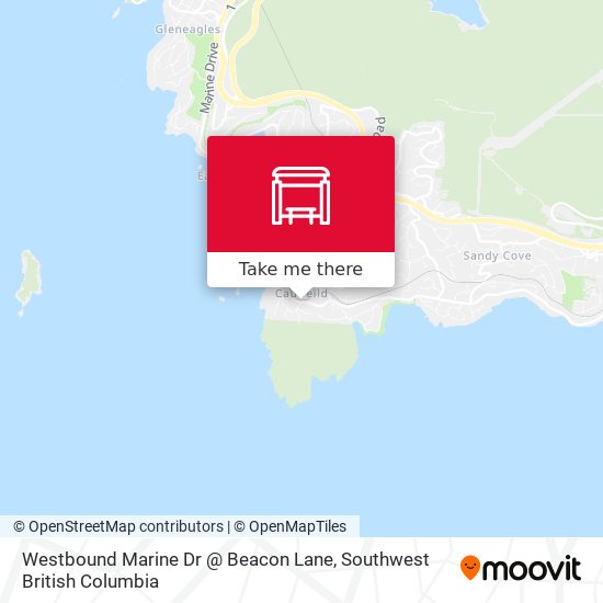 Westbound Marine Dr @ Beacon Lane map