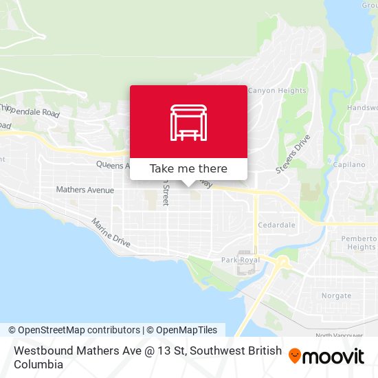 Westbound Mathers Ave @ 13 St plan