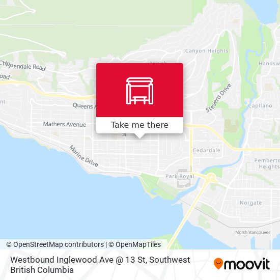 Westbound Inglewood Ave @ 13 St map