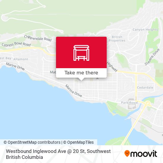 Westbound Inglewood Ave @ 20 St map