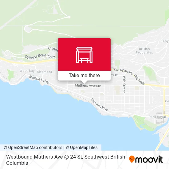 Westbound Mathers Ave @ 24 St map