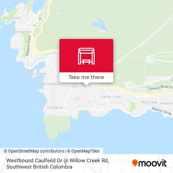 Westbound Caulfeild Dr @ Willow Creek Rd map