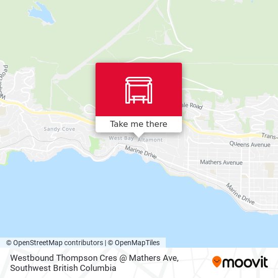 Westbound Thompson Cres @ Mathers Ave map