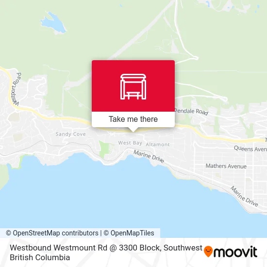 Westbound Westmount Rd @ 3300 Block map