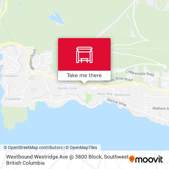 Westbound Westridge Ave @ 3800 Block map