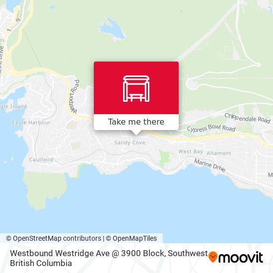 Westbound Westridge Ave @ 3900 Block map