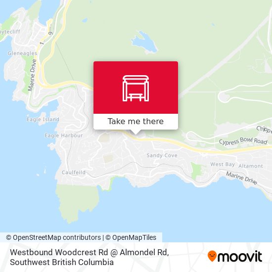 Westbound Woodcrest Rd @ Almondel Rd map