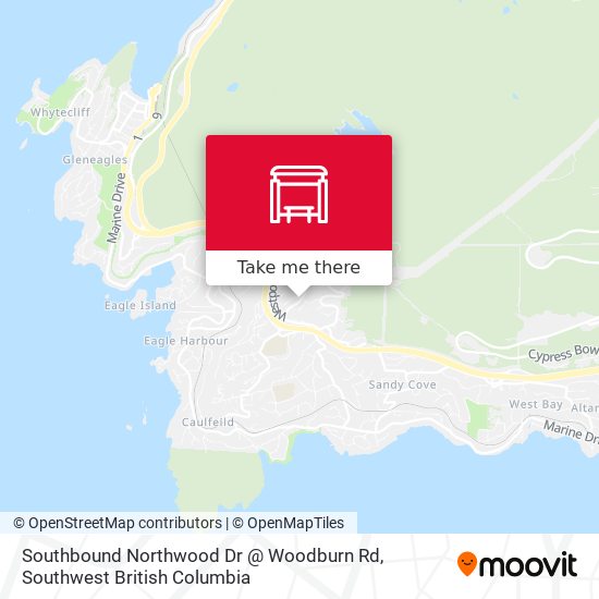 Southbound Northwood Dr @ Woodburn Rd map