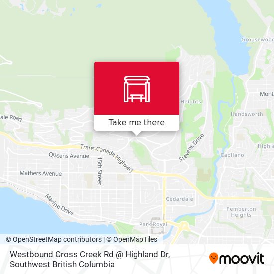 Westbound Cross Creek Rd @ Highland Dr map