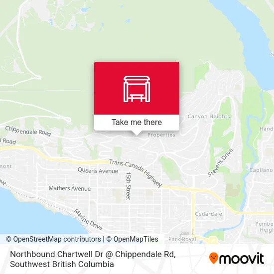 Northbound Chartwell Dr @ Chippendale Rd map