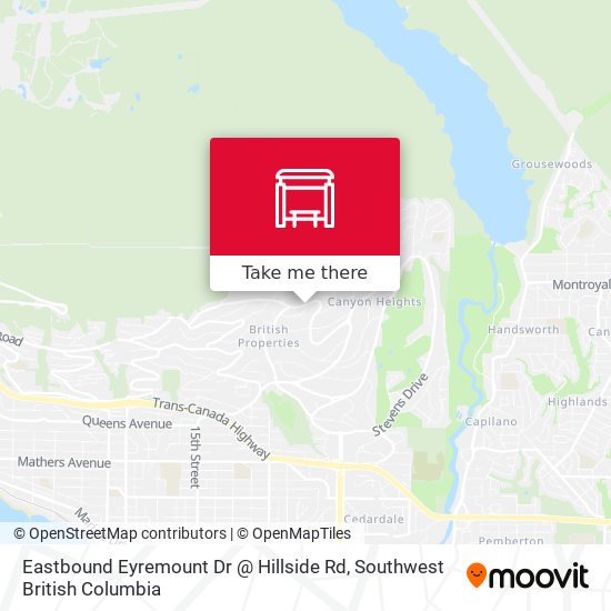Eastbound Eyremount Dr @ Hillside Rd plan