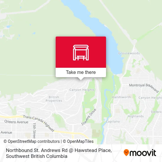 Northbound St. Andrews Rd @ Hawstead Place map