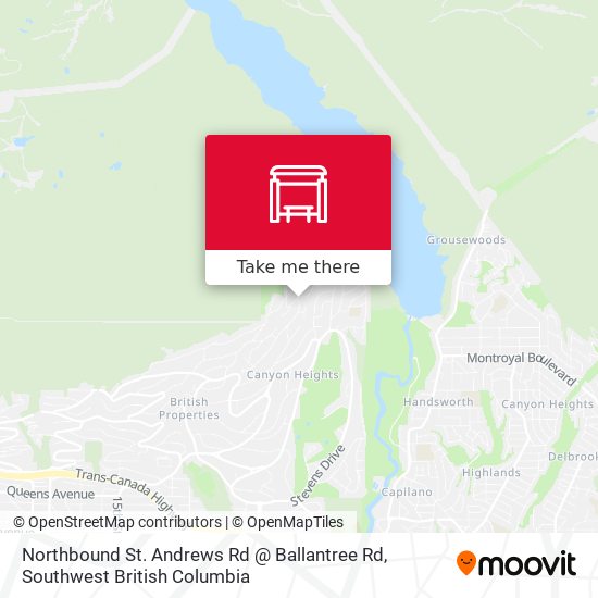 Northbound St. Andrews Rd @ Ballantree Rd map