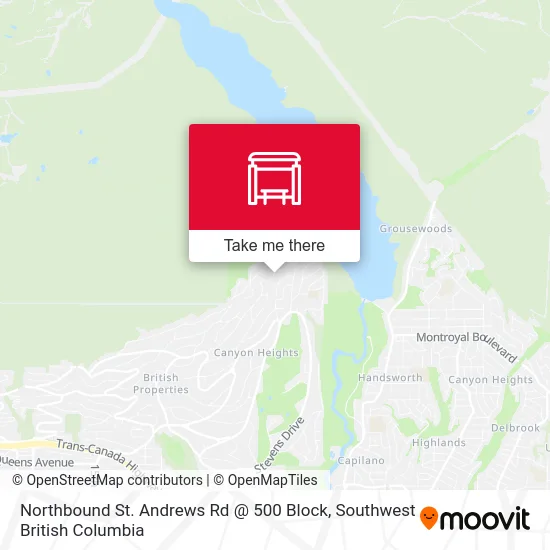 Northbound St. Andrews Rd @ 500 Block map