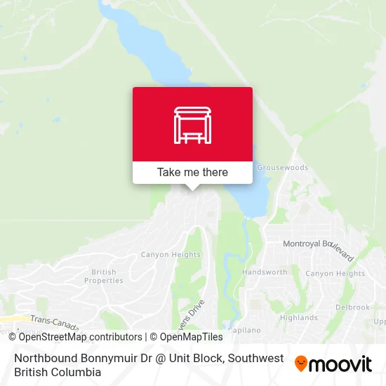 Northbound Bonnymuir Dr @ Unit Block map