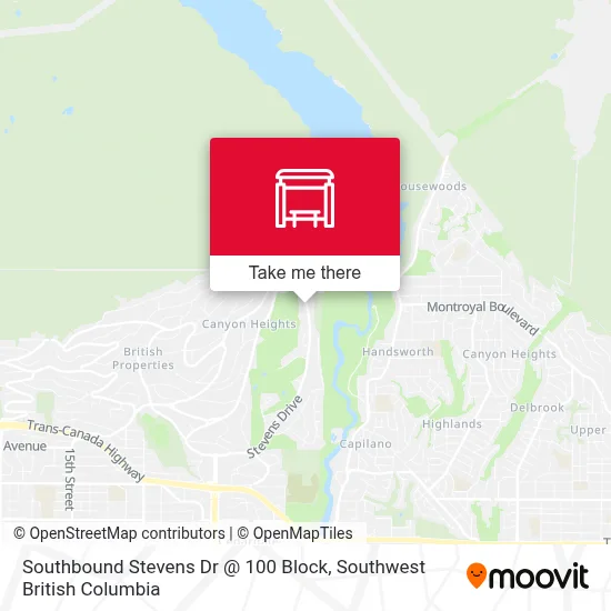 Southbound Stevens Dr @ 100 Block map
