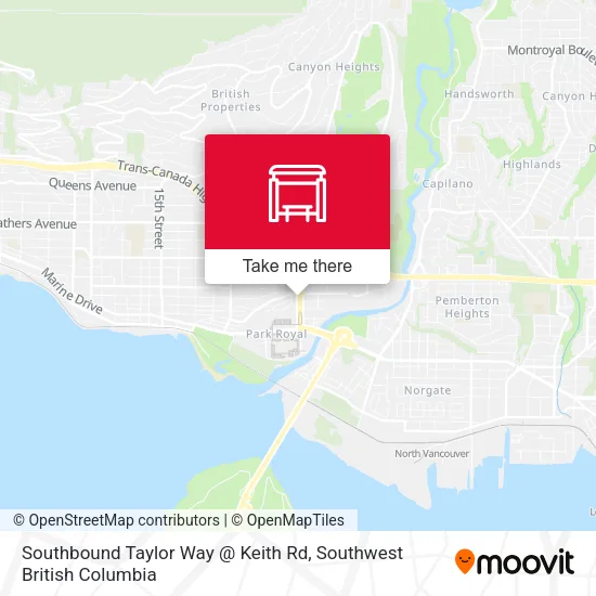 Southbound Taylor Way @ Keith Rd plan