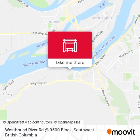 Westbound River Rd @ 9500 Block map
