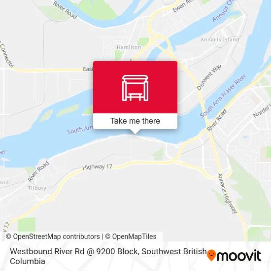 Westbound River Rd @ 9200 Block map