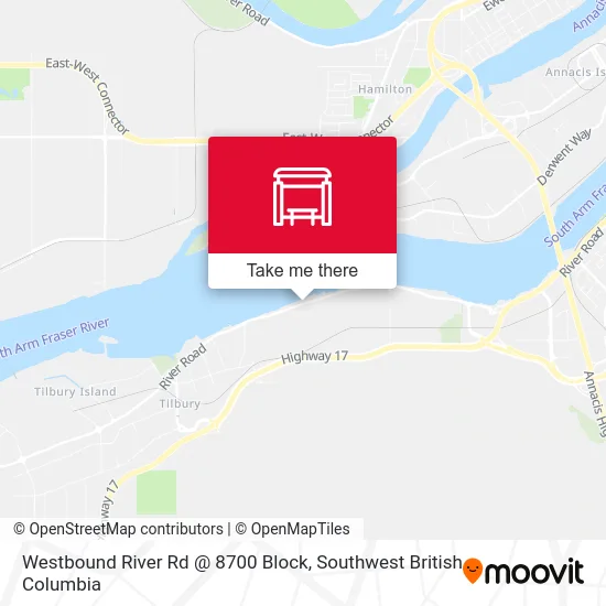 Westbound River Rd @ 8700 Block map