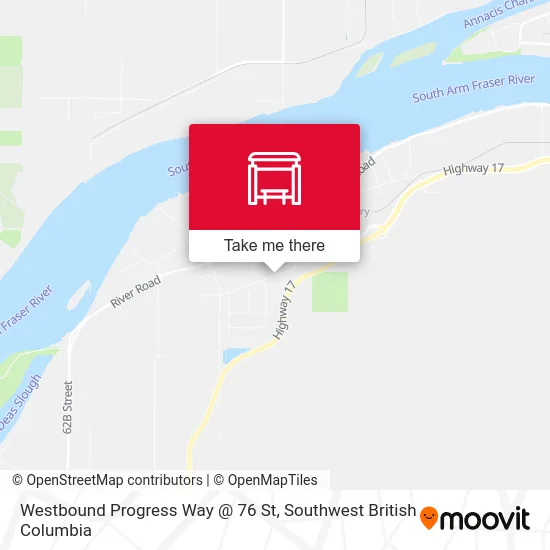 Westbound Progress Way @ 76 St map