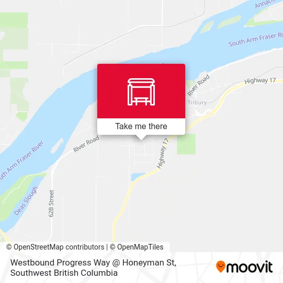 Westbound Progress Way @ Honeyman St map
