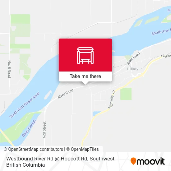 Westbound River Rd @ Hopcott Rd map