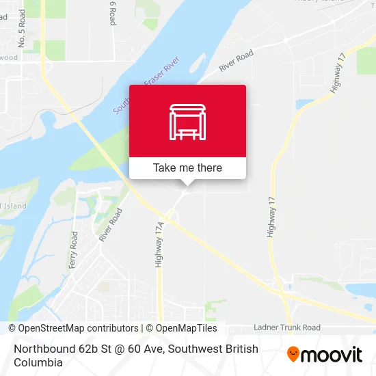 Northbound 62b St @ 60 Ave map