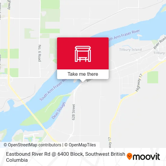 Eastbound River Rd @ 6400 Block map