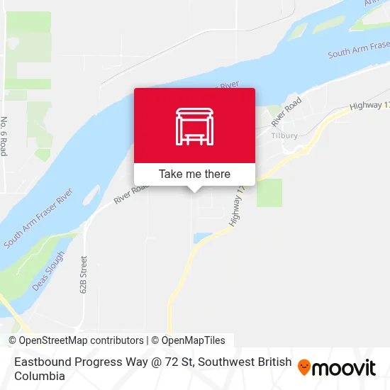 Eastbound Progress Way @ 72 St map