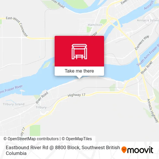 Eastbound River Rd @ 8800 Block map