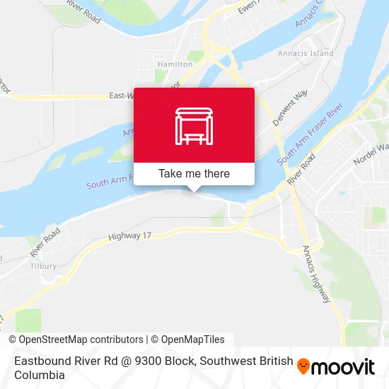 Eastbound River Rd @ 9300 Block map