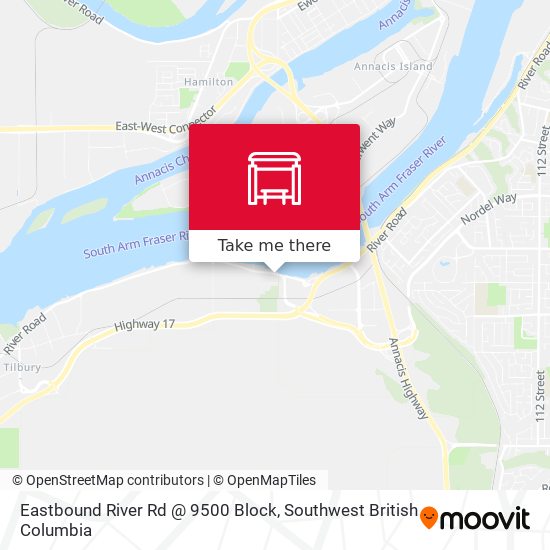 Eastbound River Rd @ 9500 Block map