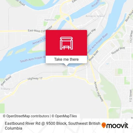 Eastbound River Rd @ 9500 Block map