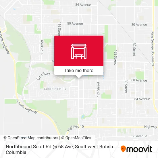 Northbound Scott Rd @ 68 Ave map