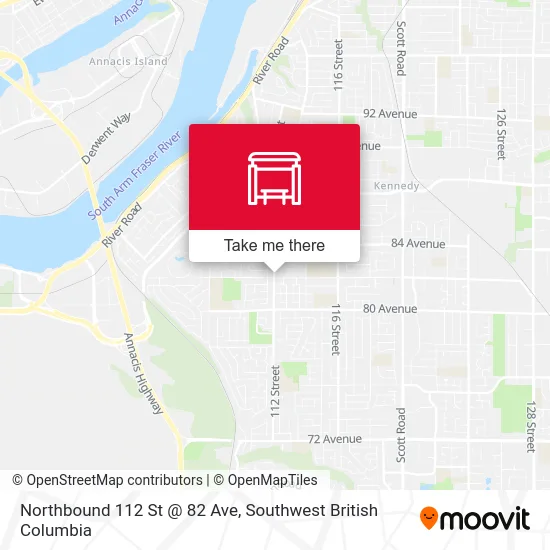 Northbound 112 St @ 82 Ave map